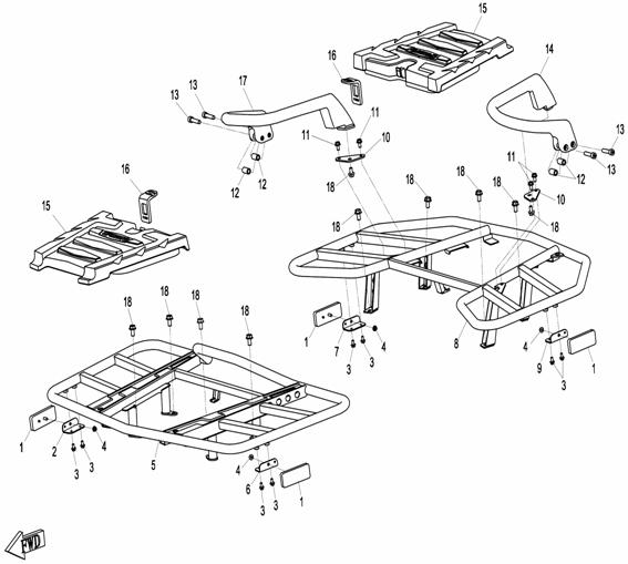 FRONT & REAR RACK X8
