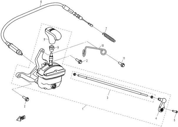 GEARSHIFT ASSY X8