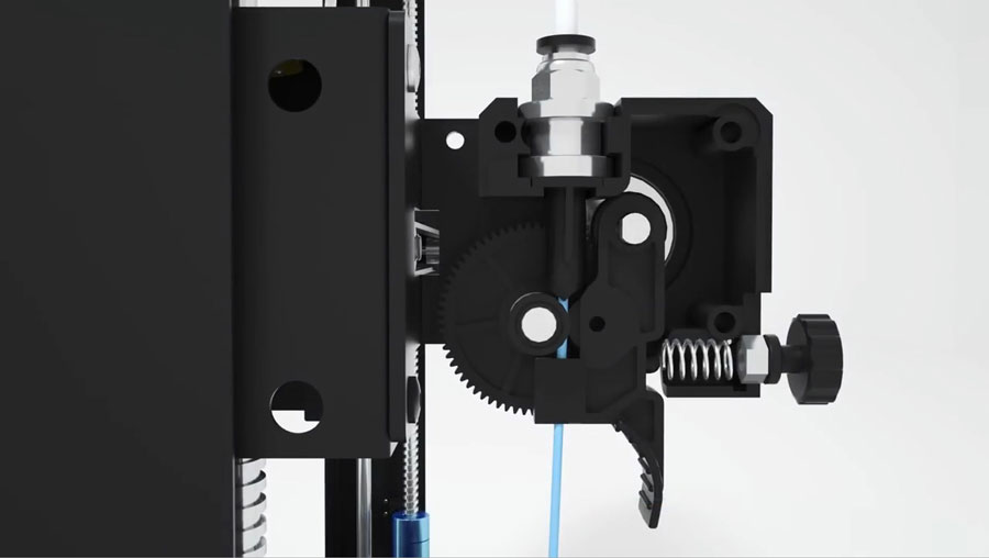 Экструдер на Anycubic Mega-S был модернизирован, чтобы быть более совместимым с гибкими нитями, такими как TPU.