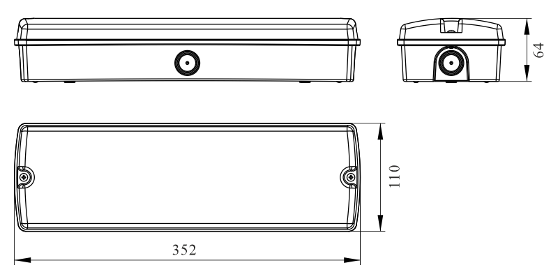 Чертеж аварийного эвакуационного автономного светильника Moncato DP641 OPAL IP65