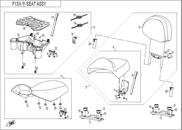 SEAT ASSY X8