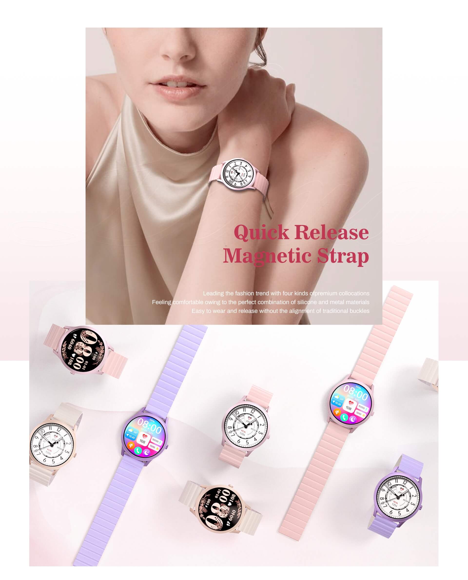 Умные часы Kieslect Lady Calling Watch Lora (YFT2042EU)