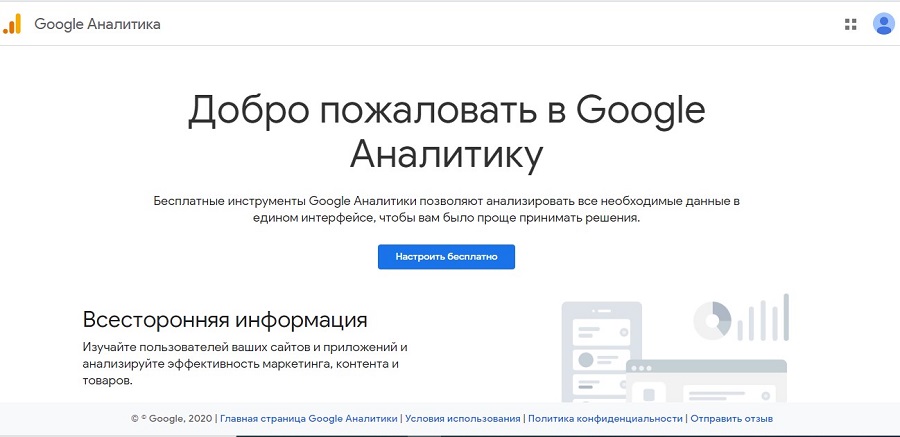 Сервис Google Analytics 