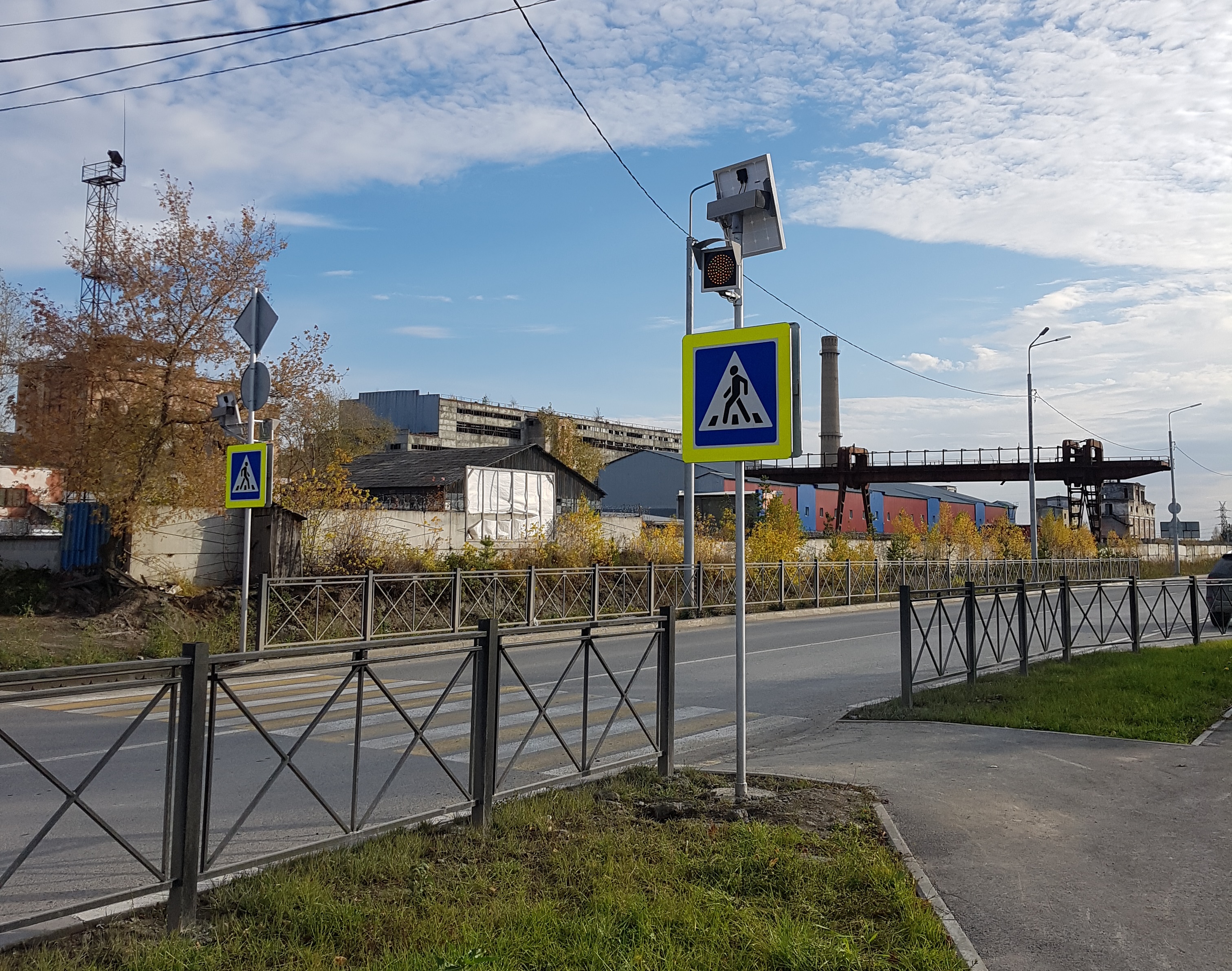 Автономный светофор Т7 на солнечной батарее