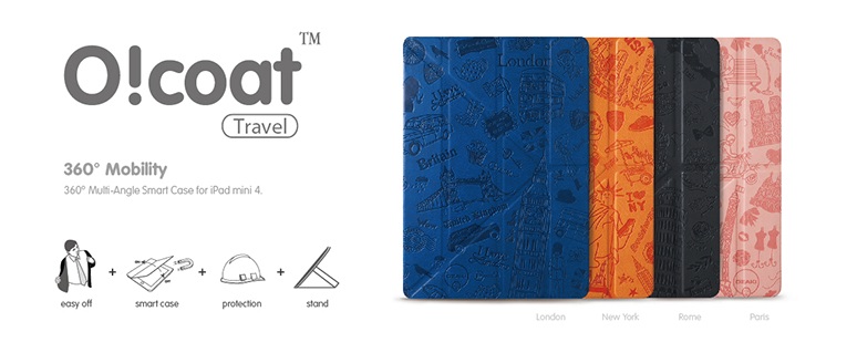 Оригинальный&nbsp;чехол книжка-трансформер Ozaki O!coat Travel для iPad Mini 4.