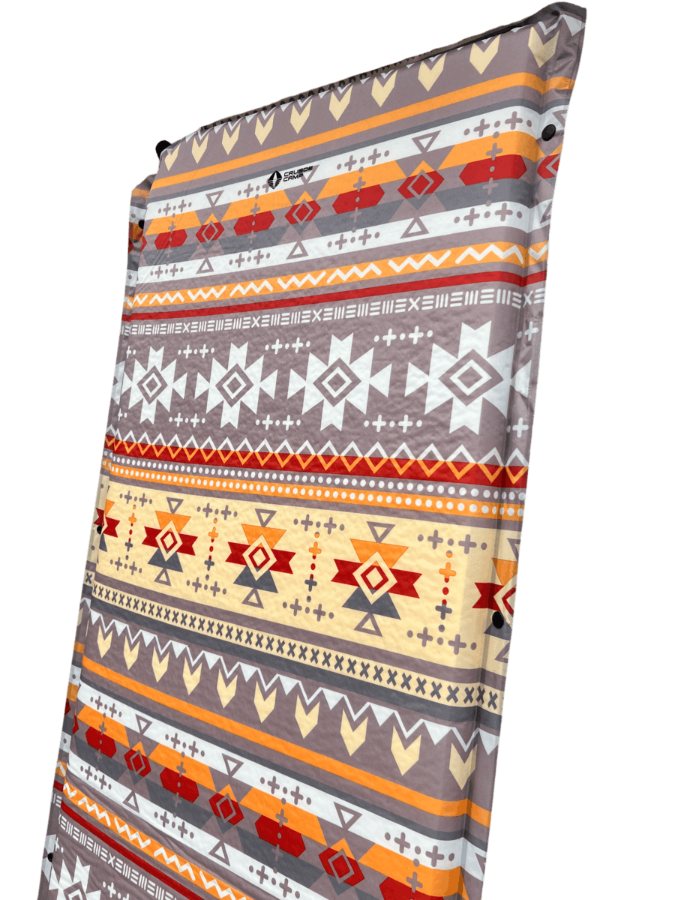 Самонадувающийся коврик Crusoe Camp M5 с узором, верх из pongee