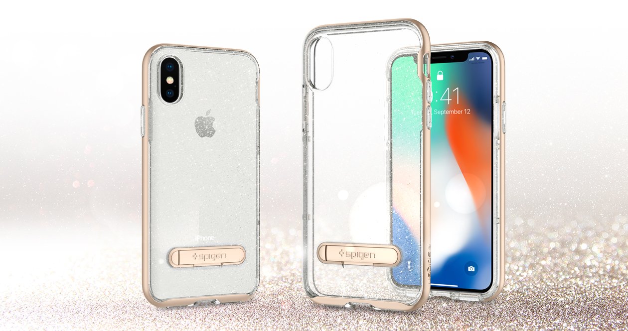 Противоударная&nbsp;накладка Case Crystal Hybrid Glitter Sgp Spigen для iPhone X.