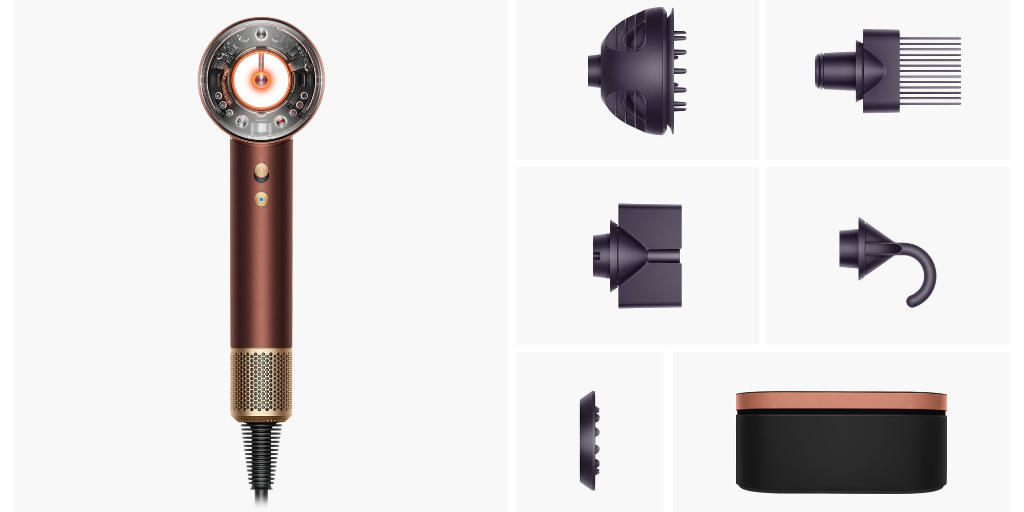 купить Фен Dyson Supersonic Nural HD16 с кейсом, Plum/Copper купить Фен Dyson Supersonic Nural HD16 с кейсом, Plum/Copper