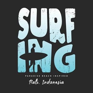 принт Surfing Paradise beach inspired