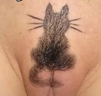 Интимная стрижка фигурная. "Кошечка"