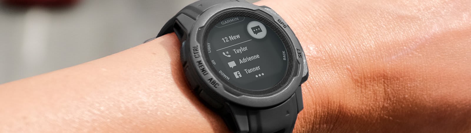 Garmin Instinct 2 Graphite: умные уведомления