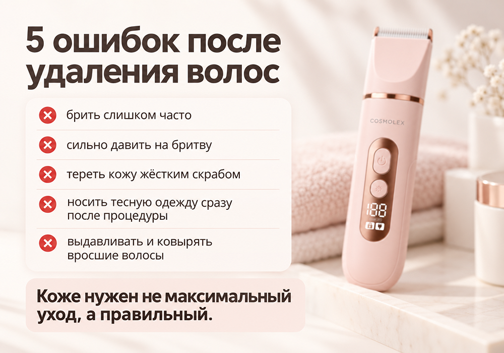 Ошибки, которые усиливают врастание волос