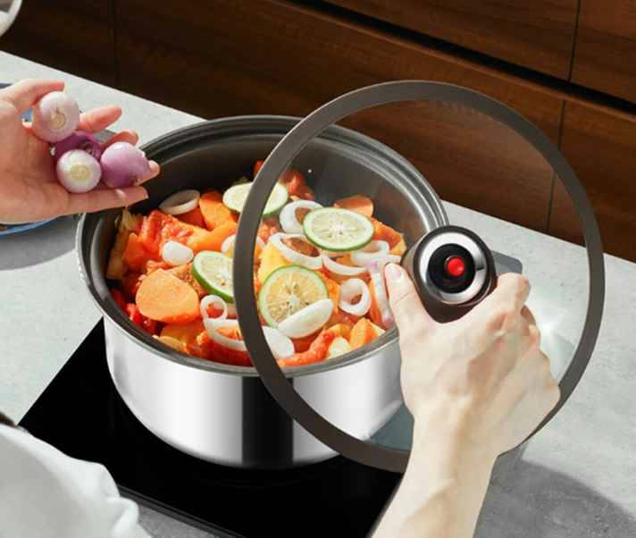 Кастрюля-скороварка Xiaomi Crystal Kitchen Titanium Micro-Pressure Cooking Pot 28cm (JC-WYG01)