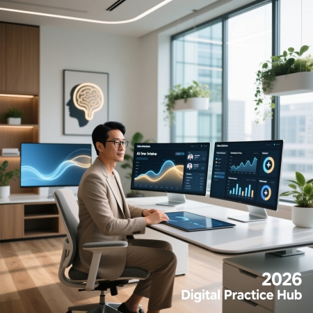 psychologist-multi-platform-2026 <img src="psychologist-multi-platform-2026.jpg" alt="Professional psychologist managing multiple online platforms and client consultations in 2026">