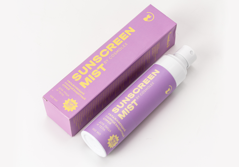 Спрей Cosmolex сочетает SPF 50 PA+++, увлажнение и легкое нанесение
