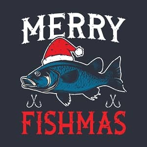 принт Merry Fishmas
