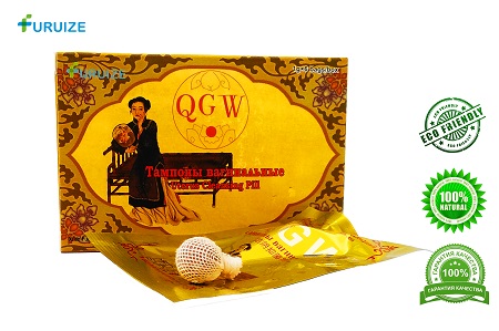 Фитотампоны китайские QGW, золотые, в коробе.