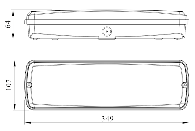 Чертеж аварийного светильника Moncato DP628 LED IP65 Чертеж аварийного светильника Moncato DP628 LED IP65