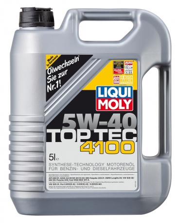 Liqui Moly Top Tec 4100 5W-40 НС-синт. MB, BMW, Porsche, Ford, VW Audi Group под EURO 4