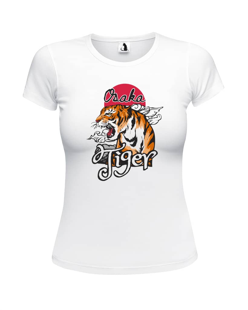Женская футболка с тигром Osaka tiger приталенного кроя Футболка женская с тигром Osaka tiger приталенного кроя