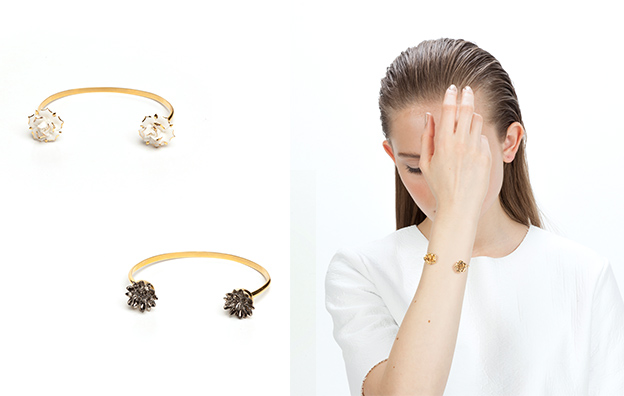 лёгкие тонкие браслеты DOUBLE FLOWER BRACELET от ANDRES GALLARDO лёгкие тонкие браслеты DOUBLE FLOWER BRACELET от ANDRES GALLARDO