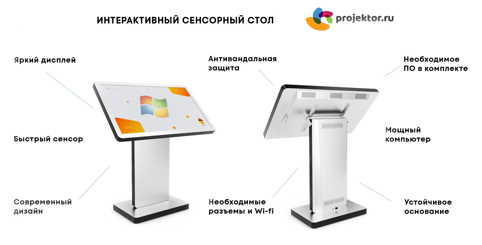Иитерактивный стол с описанием РУ