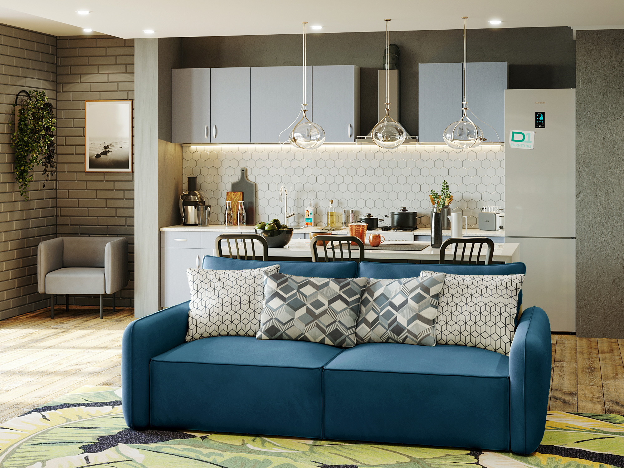 Диван Портленд-7 от фабрики D1 Furniture