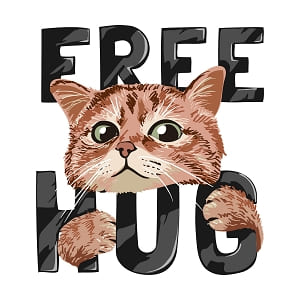 Принт Free hug