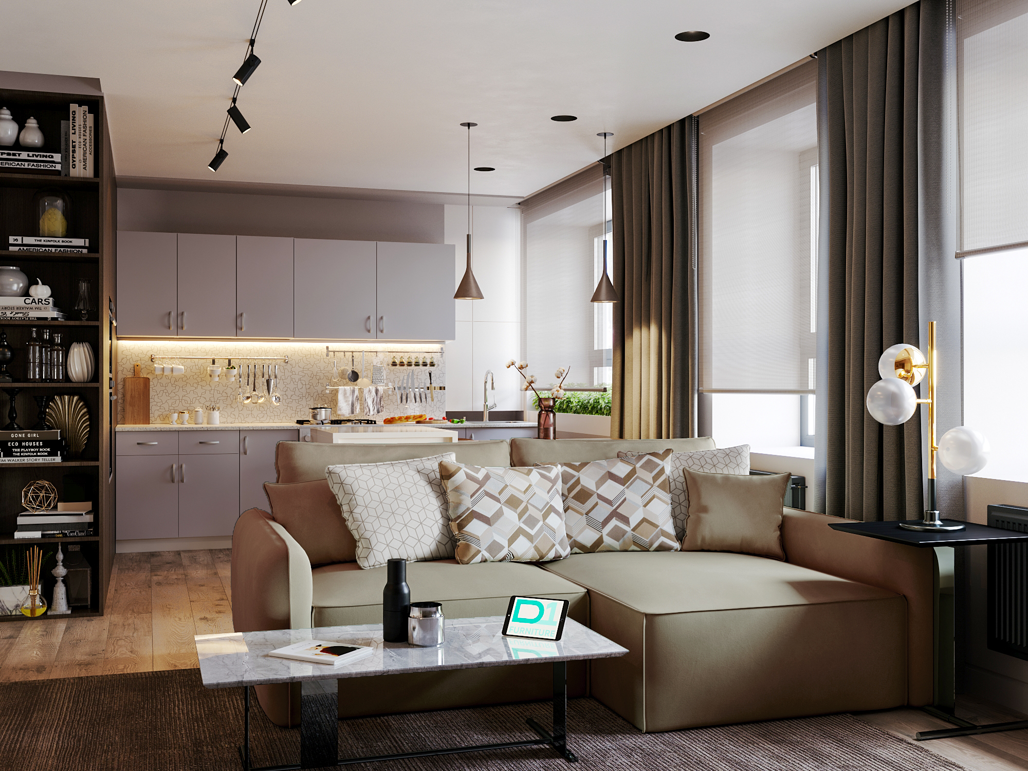 Диван Портленд-4 от фабрики D1 Furniture