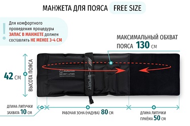 Размеры массажного пояса