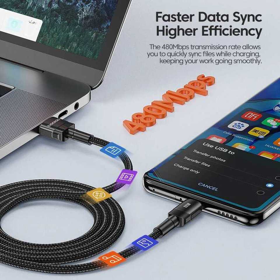Кабель Xiaomi 6A Skin-friendly Silicone Fast Charging Data Cable, 2м (A to C)