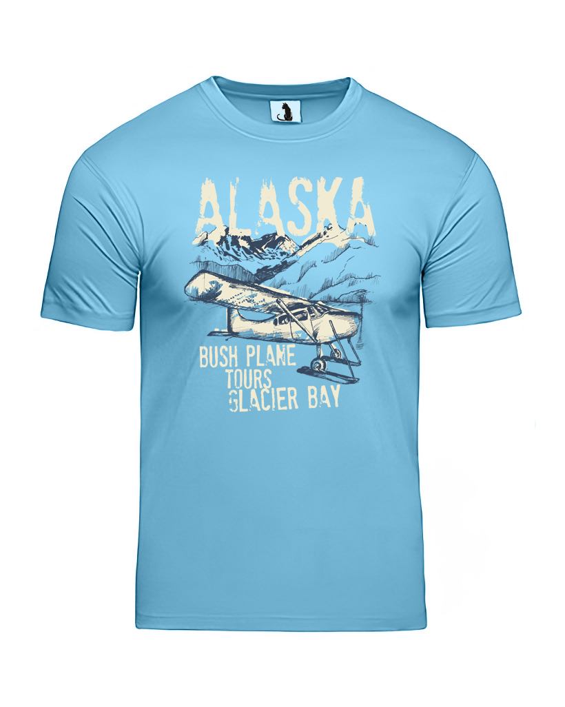 Образец футболки с самолетом Alaska Glacier bay unisex классического прямого кроя Футболка с самолетом Alaska Glacier bay unisex классического прямого кроя