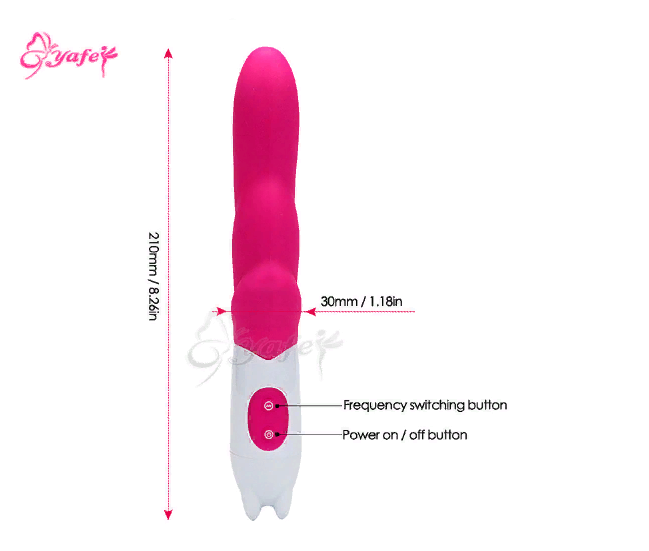 Вибратор-фаллоимитатор Yafe G-Spot Magic, размеры
