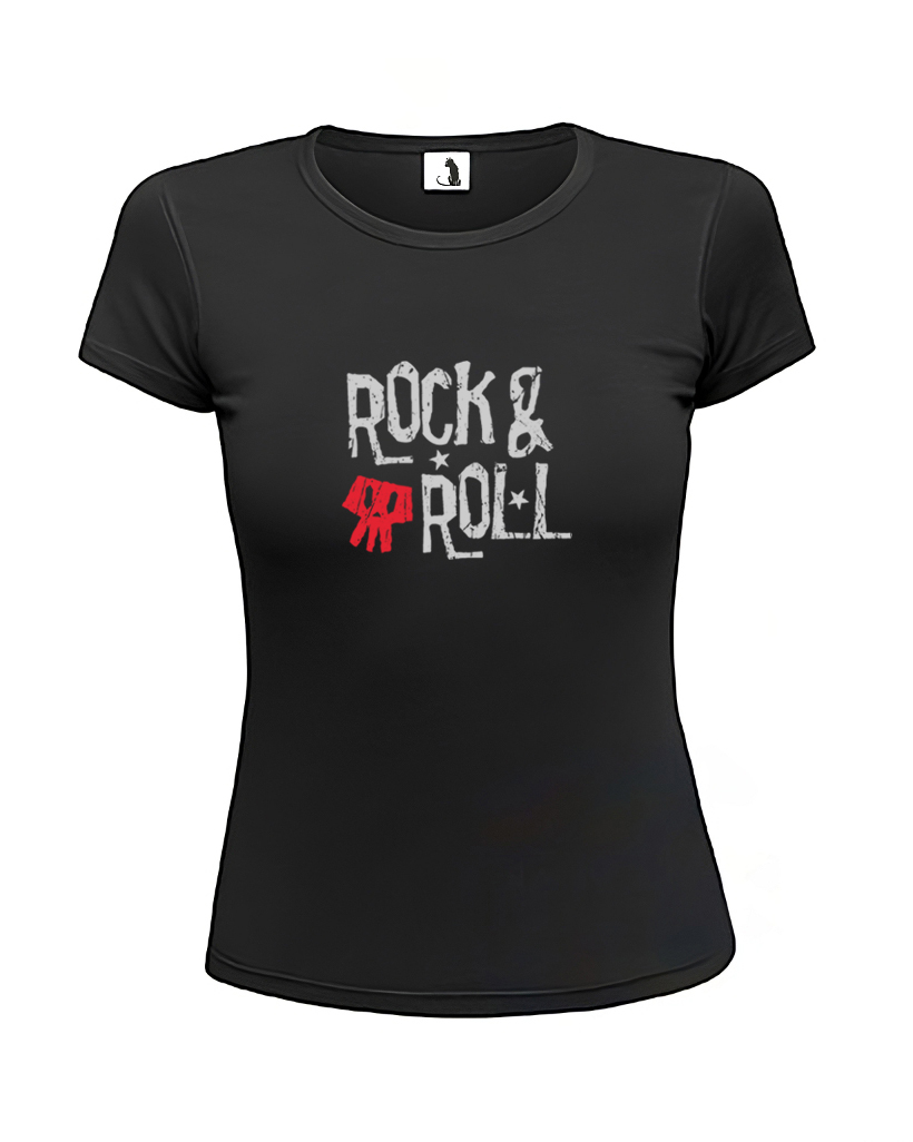 Образец женской футболки Rock and roll приталенного кроя Футболка женская Rock and roll