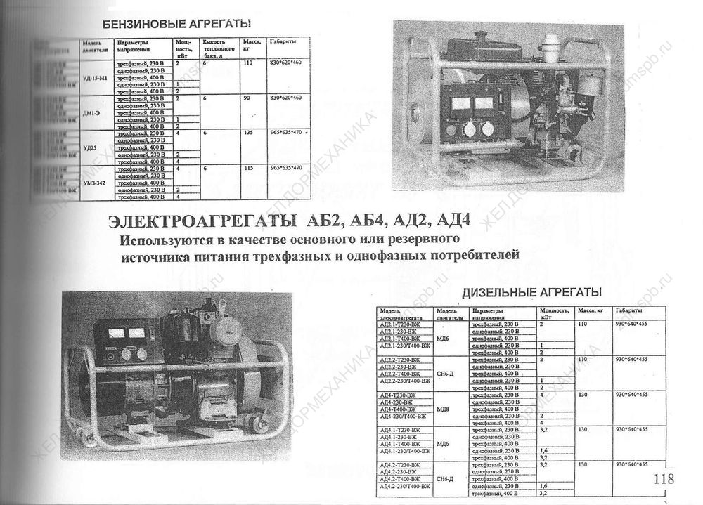 Стр. 118 Электроагрегаты АБ2, АБ4, АД2, АД4
