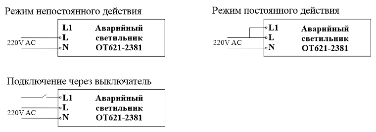 Потолочный черный аварийный светильник Moncato OT621 SOL IP65 BLACK - схемы подключения Потолочный черный аварийный светильник Moncato OT621 SOL IP65 BLACK - схемы подключения