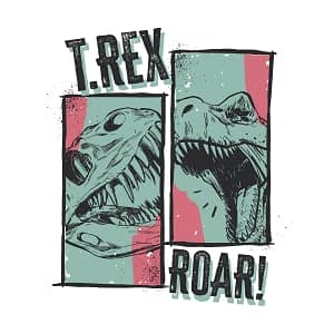 Принт с тираннозавром T-Rex roar