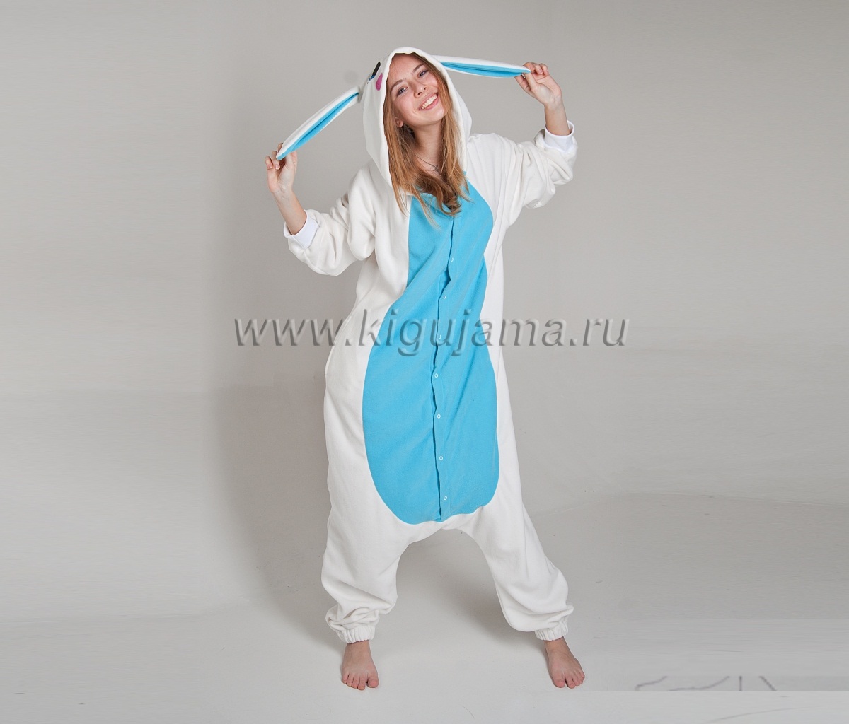 Кигуруми заяц голубой