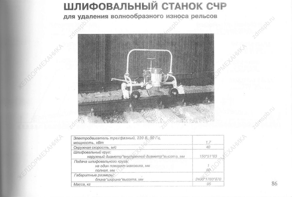 Стр. 86 Шлифовальный станок СЧР