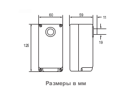 Размеры термостата Johnson Controls A19BQC-9252