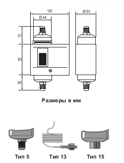 Размеры реле Johnson Controls P74EA-9600