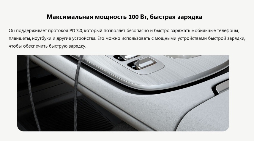 Кабель плетеный Xiaomi Type-C to Type-C Cable 6A 1m (XMAC1CSY) (BHR7945CN)