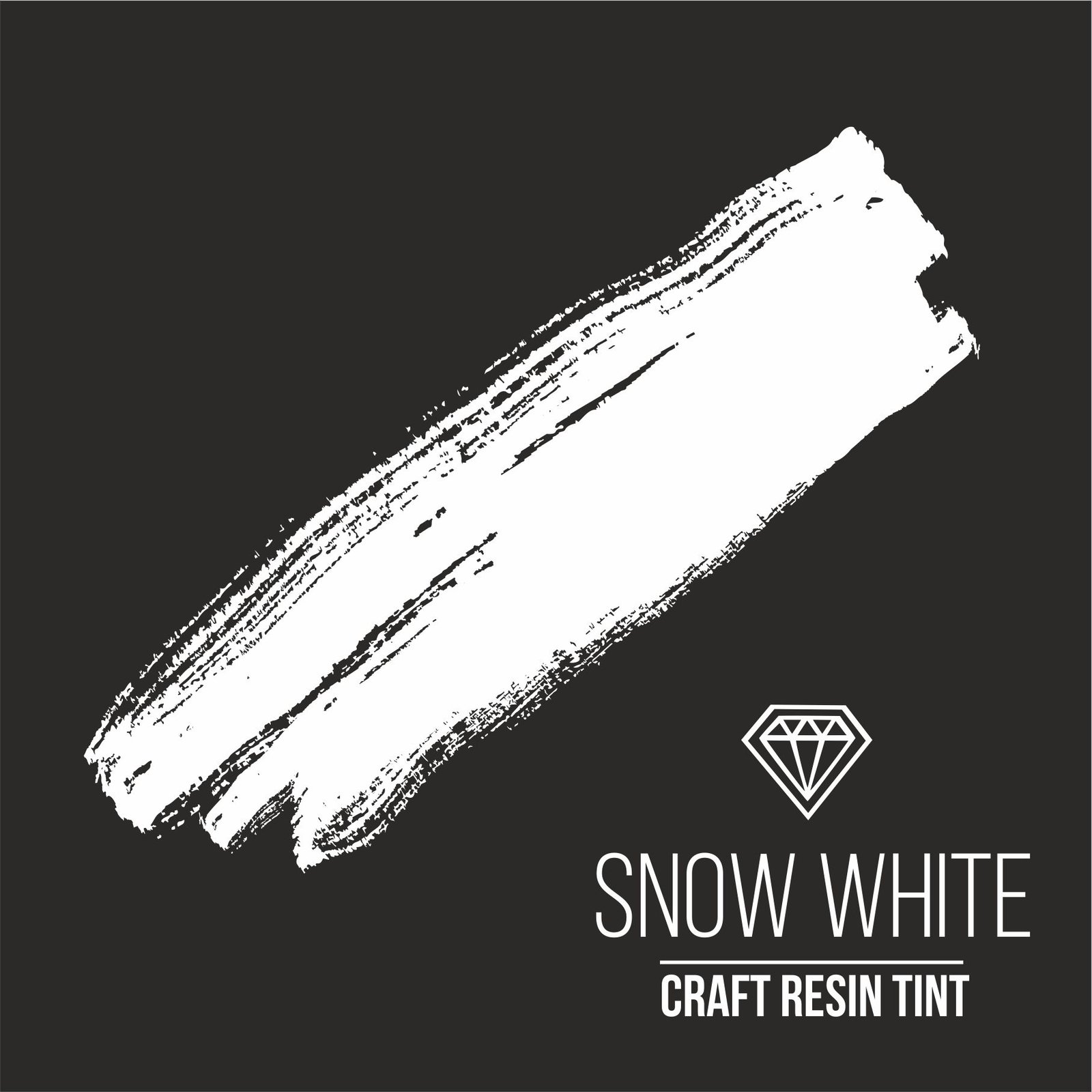 Краситель для смолы и полимеров CraftResinTint, Белый: мазок белой краски (Snow White)