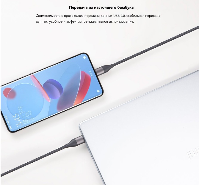 Кабель плетеный Xiaomi Type-C to Type-C Cable 6A 1m (XMAC1CSY) (BHR7945CN)
