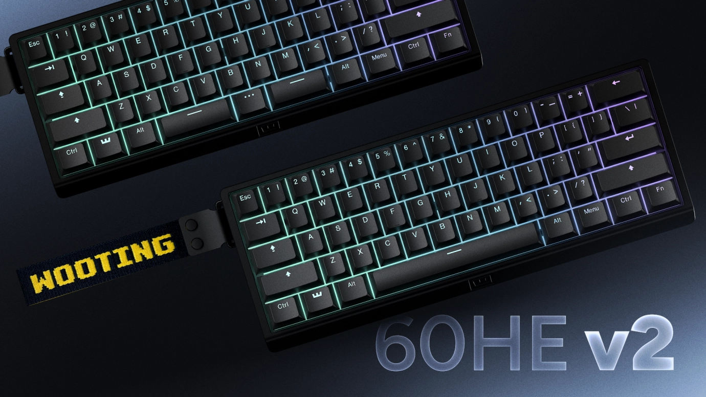 Wooting 60HE v2 на официальном изображении нового поколения компактной клавиатуры