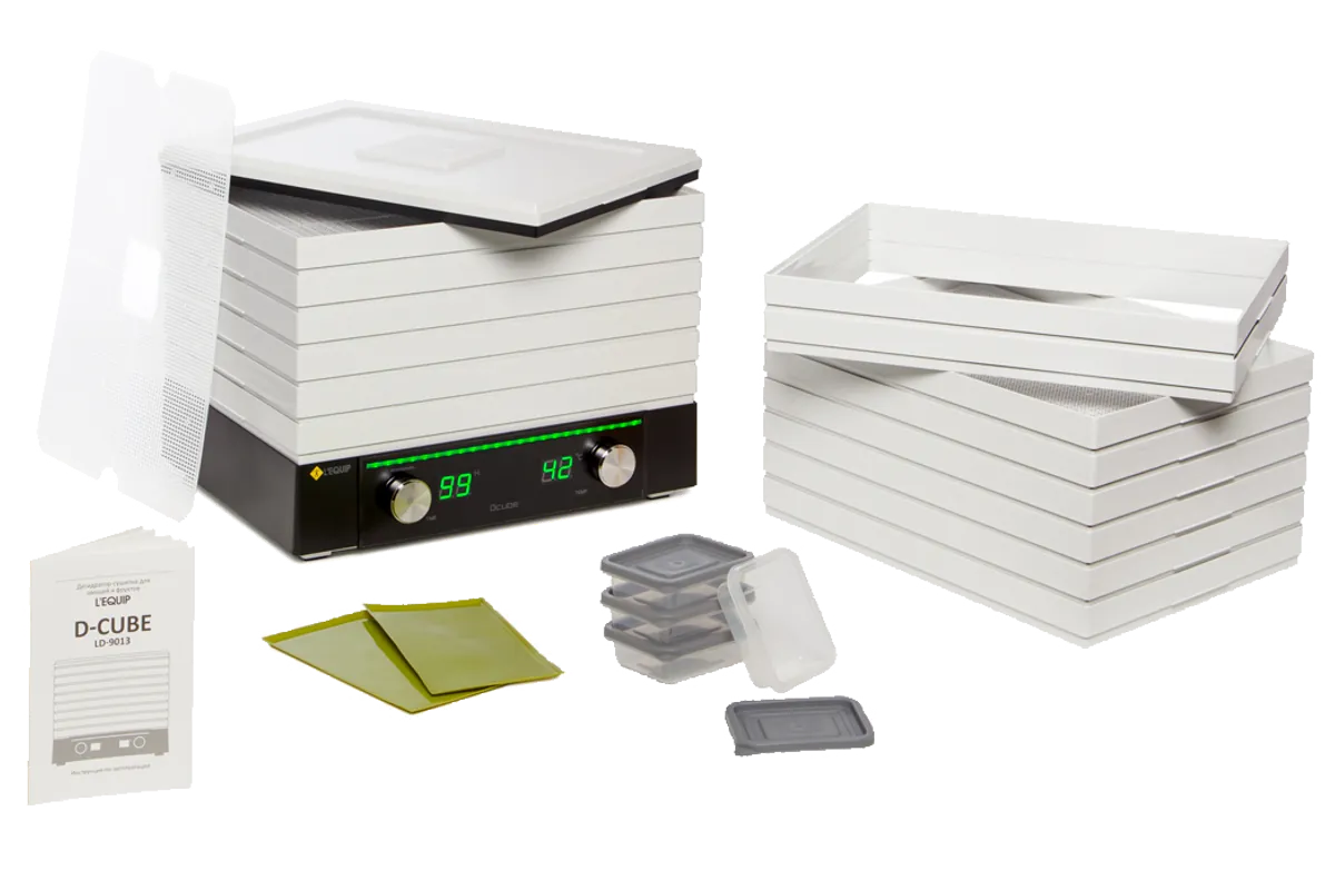 Комплектация дегидратора L'equip D-Cube Max LD-9013M