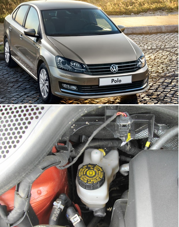 Бачок с тормозной жидкостью в VW Polo