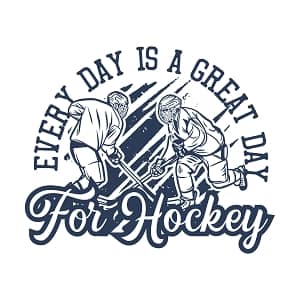 Принт Great day for hockey
