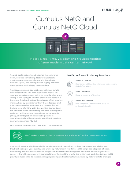 Cumulus NetQ Datasheet