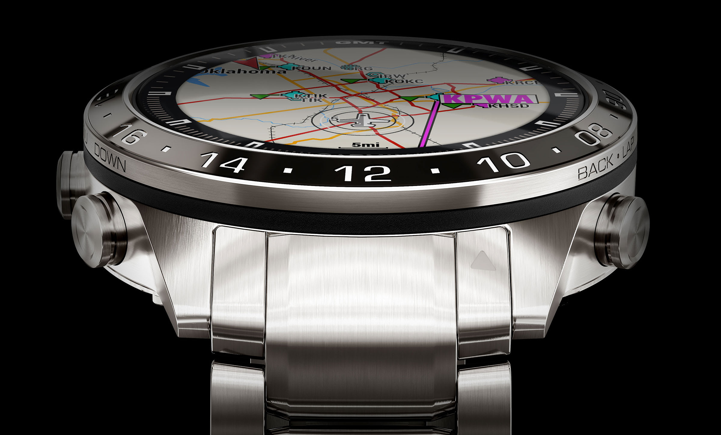 Авиационная движущаяся карта на экране Garmin MARQ Aviator Gen 2